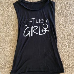 Lift like a girl muscle tank